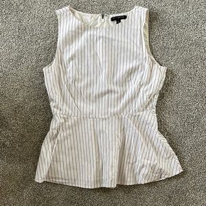 Banana Republic pinstripe peplum tank top blouse